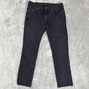 Levis 514 Jeans Men's Size 38x32 Straight Black Pockets Denim Casual Grunge